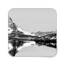 Black And White Fashion Photography Landscape Matterhorn Mountain Black And White Landscape Square Sticker Black And White Black And White Landscape Best Landscape Photography Black And White Photography