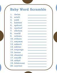Free Printable Baby Shower Games Your Guests Will Love Funny Baby Shower Games Free Printable Baby Shower Games Baby Shower Scramble