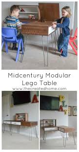 Midcentury Modular Lego Table The Created Home Diy Projects To Build Lego Table Modern Kids Table