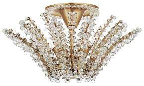 See more ideas about flush mount chandelier, chandelier, crystal chandelier. Serafina Small Semi Flush Chandelier Contemporary Flush Mount Ceiling Lighting By Lightopia Houzz