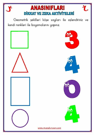 Yasemin Ilgi Adli Kullanicinin Dikkat Zeka Panosundaki Pin Okul Oncesi Okul Matematik