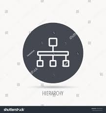 Hierarchy Icon Organization Chart Sign Database Stock Vector