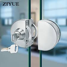free shipping double glass door lock 304 stainless steel single open frameless glass door lock hasps glass door lock sliding glass door frameless glass doors
