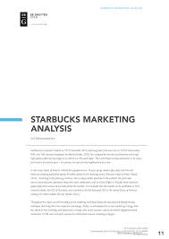 It aims to address the 7ps of starbucks. Pdf Starbucks Marketing Analysis