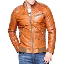 Pure Handmade Real Lambskin Tan Brown Leather Motorcycle Slim Fit Biker Men S Condition Brand Ne In 2020 Leather Jacket Men Leather Jacket Brown Leather Jacket Men