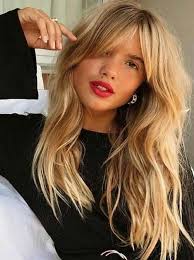 Do You Have Naturally Long Hair Looks Here You May Find Some Of The Unique Ideas Of Long Blonde Hairst Hair Styles Long Fringe Hairstyles Long Hair With Bangs