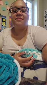 Waffle stitch baby blanket for my new nephew due in July. loops and threads  jumbo polyester yarn.