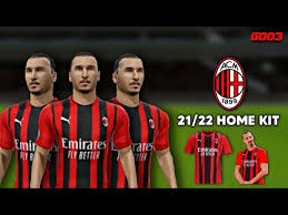 The shirt is based on the tiempo premier teamwear model , with a v neck, white sides and a weave of horizontal lines on the front panel. Ac Milan 21 22 Home Kit Dls 21 Youtube