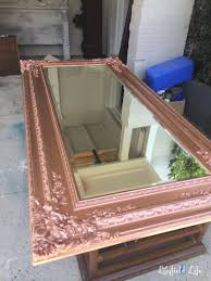 Antique Rose Gold Mirror From Aged Cream Rose Gold Kitchen Rose Gold Wall Decor Rose Gold Furniture
