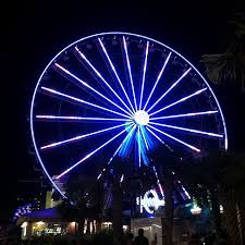 Myrtle Beach Skywheel At Night This Thing Skeered The Snap Out Of Me Myrtle Beach Attractions Myrtle Beach Skywheel Myrtle Beach