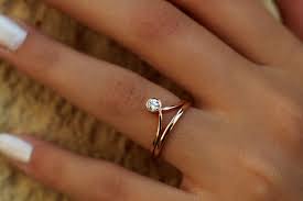 Gold Chevron Engagement Ring Wedding Band Wedding Ring Set Elegant Engagement Rings Wedding Ring Bands Chevron Ring