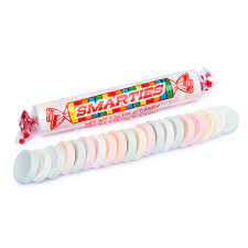 These small colorful candy wafers come in six assorted colors and flavors. Giant Smarties Candy Rolls 36 Piece Box Candy Warehouse