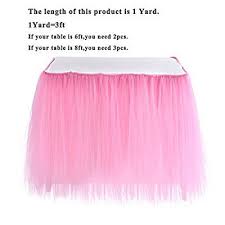 Amazon Com Adeeing Romantic Tulle Table Cloth Gauze Decoration Tutu Table Skirts For Girl Princess Party Baby Shower Tulle Table Tulle Table Skirt Table Skirt
