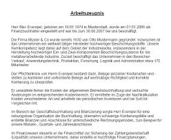 Name, geburtsdatum, beruf, firma, eintrittsdatum, austrittsdatum etc. Arbeitszeugnis Muster Sehr Gut Burokauffrau