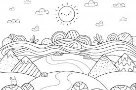 7 Disegni Gratis E Belli Da Non Perdere Donnad Paesaggi Paesaggio Estivo Disegni