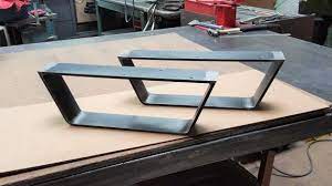 coffee table metal legs industrial legs 2 5 quot flat bar clear coated raw steel legs dining table legs tr table basse design pieds de table table basse