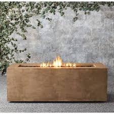 Mendocino Natural Gas Rectangle Fire Table Tall Rectangular Fire Pit Modern Fire Pit Fire Pit Seating