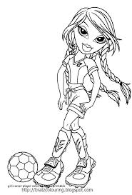 Ask your child to explore her imagination and make these bratz coloring pictures bright and colorful. Kids Playing Soccer Coloring Pages Bratz Coloring Pages Football Coloring Pages Coloring Pages For Girls