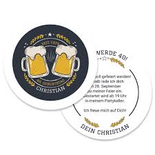 Einladungskarten geburtstag individuell selbst gestalten. Bierdeckel Einladung Als Bierfest Fur Deinen Geburtstag