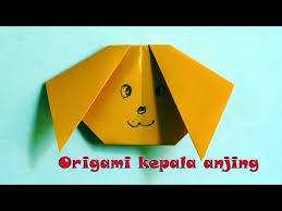 Cara Membuat Origami Kepala Anjing Mudah Untuk Paud Tk Sd Youtube