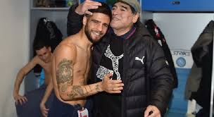 Turin, italy, 26th april 2021. Diego Maradona Still Alive Through Naples Born Lorenzo Insigne