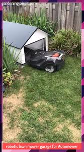 Robotic Lawn Mower Garage For Automower Automower Garage Lawn Lawn Care Mower Robotic In 2020 Robotic Lawn Mower Lawn Mower Lawn Mower Storage