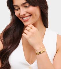 Double Initial Crystal Bracelet (Gold)