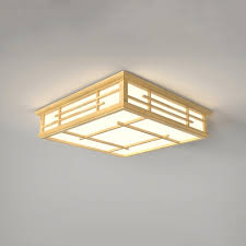 If you are seeking for affordable flushmount ceiling lights with the best quality, we have great collections of designs for you. Square Rectangle Box Ceiling Light Fixture Japanese Style Wood Living Room Led Flush Mount In Warm Natural 3 Color Light Beautifulhalo Com
