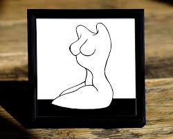 Lois Female Nude Being Original Ink Drawing in a Black - Etsy