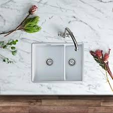 Whether you're replacing an old sink or adding a stylish finishing touch to your new kitchen, our sinks come in a variety of designs and finishes to complement your home. Rustique Fire Clay Ceramic Inset Or Undermount Sink 1 5 Bowls White Rangemaster