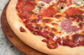 Pepperoni Salami And Olive Pizza Bran Appetit