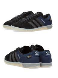 Black And Blue Adidas Shoes Adidas Originals Hamburg Tech Black Blue Adidas Fashion Sneaker Boots Adidas Casual