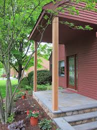 It has 5 of these small 4 x 4 x 8 posts that are clearly these posts will be primed then painted white. Porch Post Repair In Rocky Hill Ct Central Ct Porch And Deck Builder