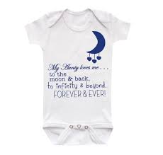 Aunt Baby Clothing Aunty Loves You To The Moon And Back Cute Baby Bodysuit Funny Baby Tee Baby Clothing Gift By Babyapparels Etsy Com Sold By Karenco On Storenvy