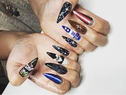 Freaky Star Wars Nails Long Stilettos Handpainted Star Wars Nails Nails Hand Painted