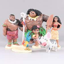 6Pcs/set Disney Movie Moana Figure Dolls Set Demigod Maui Moana Waialiki  Heihei Action Figure Model Kids Halloween Gift - AliExpress