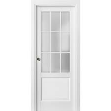 5.0 out of 5 stars 1. Sliding French Pocket Door 30 X 80 Inches With Frosted Glass 9 Lites Walmart Com Walmart Com