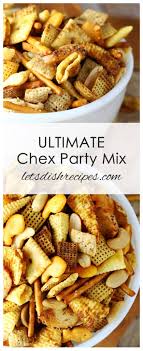 In a large mixing bowl or roasting pan combine the rest of the ingredients. Ultimate Chex Party Mix Let S Dish Recipes