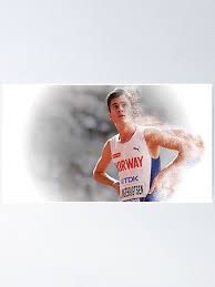 Timothy cheruiyot of kenya earned silver with. Jakob Ingebrigtsen Poster Von Lowanathletics Redbubble