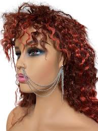 Titanium Nose Ring With Stainless Steel Chains: 20 Gauge Rhinestone Nose  Chain