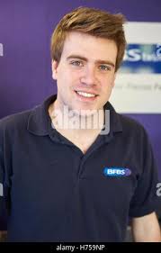 Presenter Alex Gill at Brize Norton British Forces Broadcasting Service  (BfBS Stock Photo