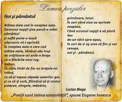Lumea Poeziilor Lucian Blaga Noi Si Pămantul