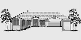 Ranch style house plan designs. Custom Ranch House Plan W Daylight Basement And Rv Garage