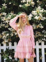 A darted, flounce bodice and banded waist sit above a modest midi skirt adding a feminine touch to your. Endless Rose Lace Trim Detail Dress Pink Garmentory