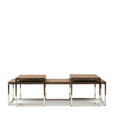 A coffee table set will usually include a larger coffee table that you can put in front of your sofa along with one or two smaller end tables. Bushwick Coffee Table Set 3 Riviera Maison