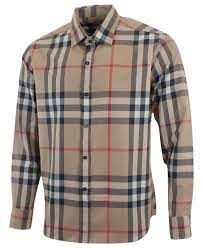 Featuring the classic burberry plaid print , this lightweight cotton tunic is complementary and perfect for wearing with denim or your favorite leggings. New Burberry Brit Men S Long Sleeve Cotton And 50 Similar Items