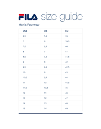 fila size guide mens footwear fila indonesia