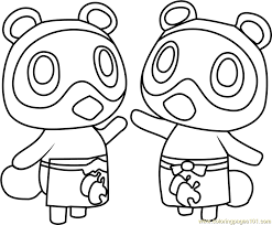 This page of our guide to animal crossing new horizons describes the brothers who run the shop. Timmy And Tommy Animal Crossing Coloring Page For Kids Free Animal Crossing Printable Coloring Pages Online For Kids Coloringpages101 Com Coloring Pages For Kids