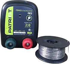 Building an electric fence for bears. Amazon Com Patriot Pe2 Electric Fence Energizer Plus 250 Feet Made In U S A 17 Gauge Spool Aluminum Wire For Containing Pets And Keeping Out Small Nuisance Animals Home Improvement