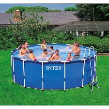 Intex 15 X 48 Metal Frame Above Ground Swimming Pool With Filter Pump Walmart Com Above Ground Swimming Pools Swimming Pools Intex